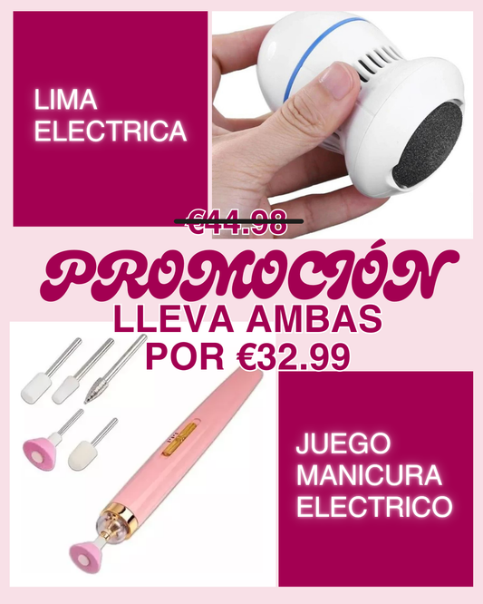 LIMA ELÉCTRICA + JUEGO MANICURA ELÉCTRICO: PARA UNA MEJOR RUTINA DE CUIDADO Y BELLEZA